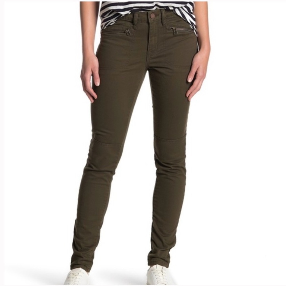 WILLIAM RAST Skinny Cargo Pants Olive Green Moto Size 28